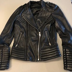 Wilsons Leather Black Motto Jacket